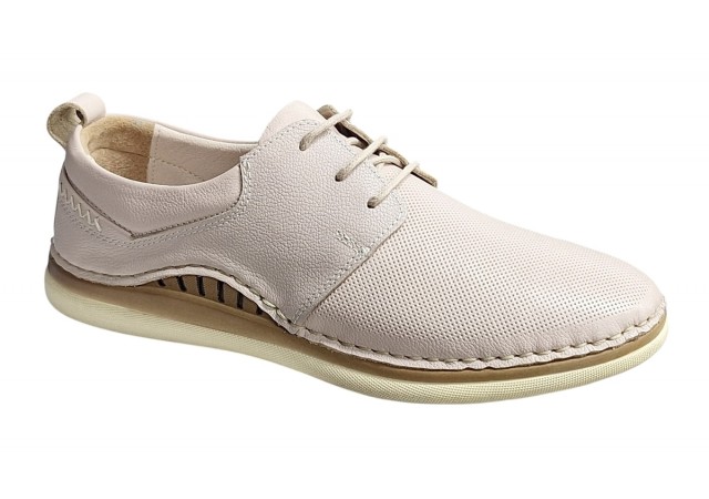 Pantofi barbati piele naturala crem, casual - model Colin 547C